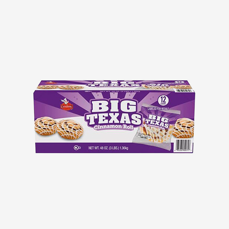 Cinnamon Roll Big Texas Congelado Cloverhill 12 un x 113 g