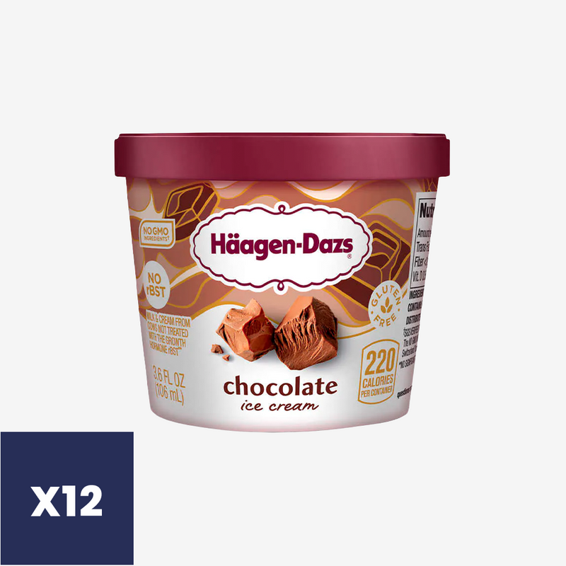 Helado Chocolate Häagen-Dazs 12 un x 106 ml