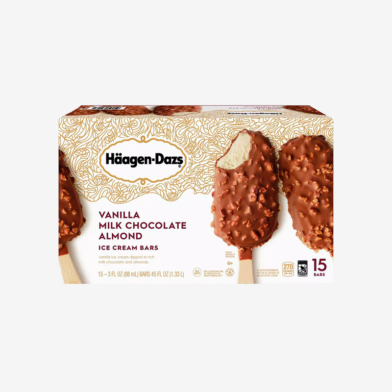 Helado Paleta Vainilla Chocolate Almendra Häagen-Dazs 15 un x 88 ml