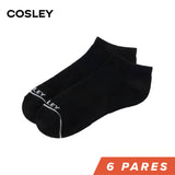 Calcetines Mujer Acolchados No Show Black Cosley Pack 6