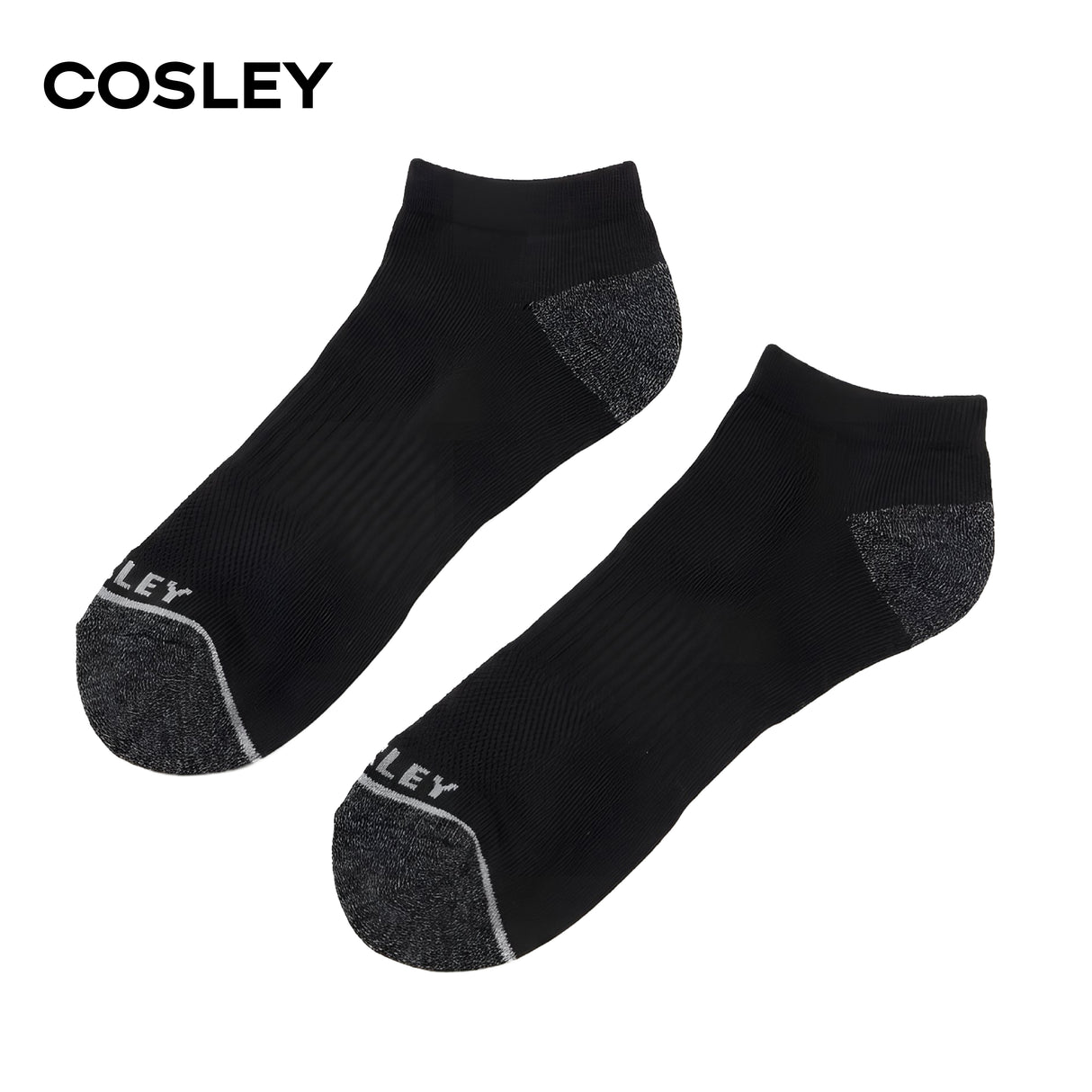 Calcetines Hombre Acolchados Low Cut Black Cosley Pack 6