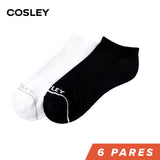 Calcetines Mujer Cushion No Show Black&White Cosley Pack 6