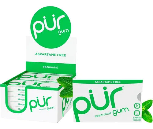 Chicles sin Azúcar Spearmint Pür 12 x 9 un