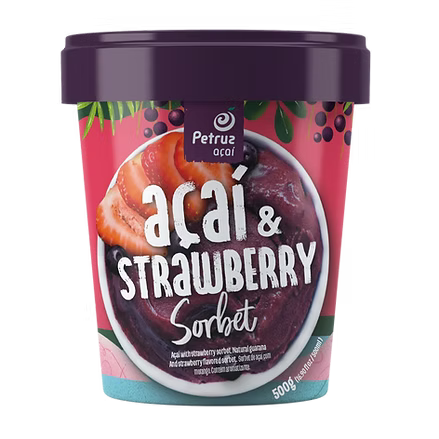 Acaí Sorbet Fresa Petruz 500 g