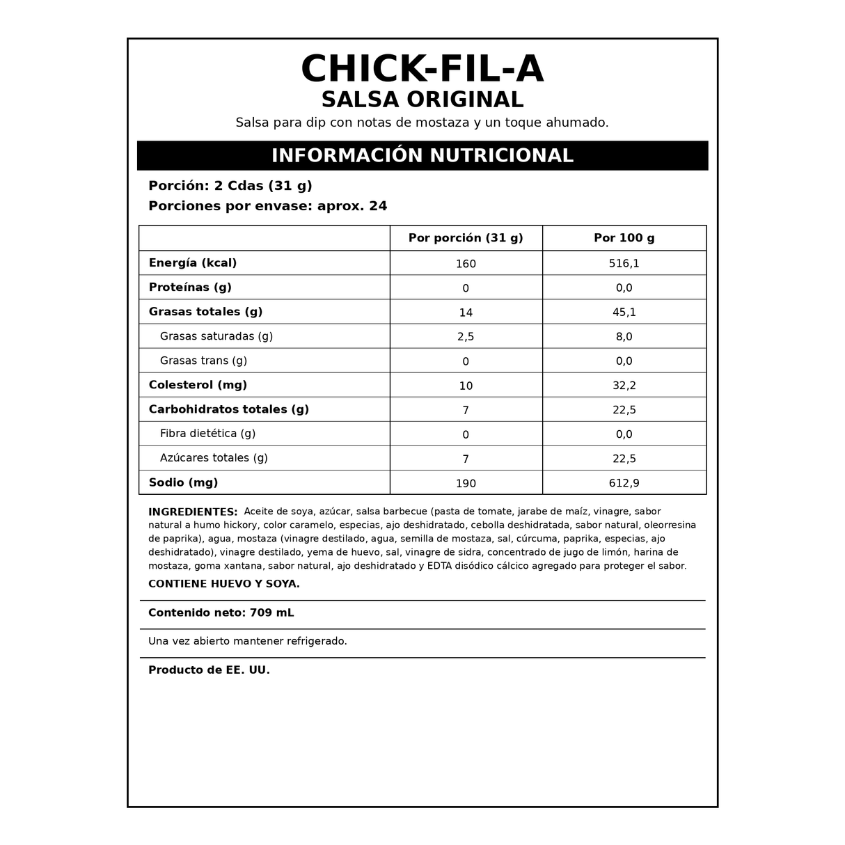 Salsa Chick-fil-A 709 ml