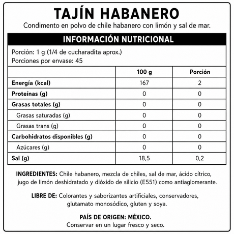 Salsa Habanero Tajin 45 g