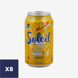 Agua Saborizada con Gas Limón Soleil 8 x 355 ml