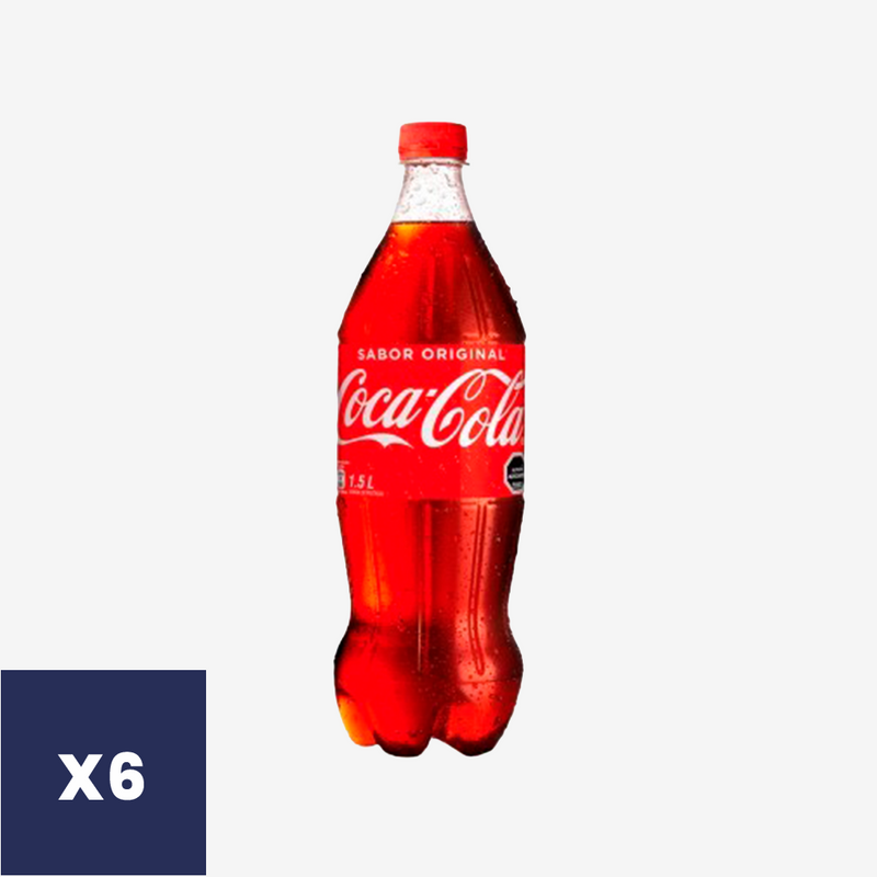 Bebida Original Botella Coca-Cola 6 un x 1.5 L
