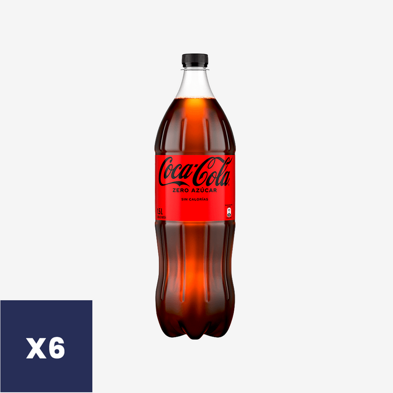 Bebida sin Azúcar Botella Coca-Cola 6 un x 1.5 L