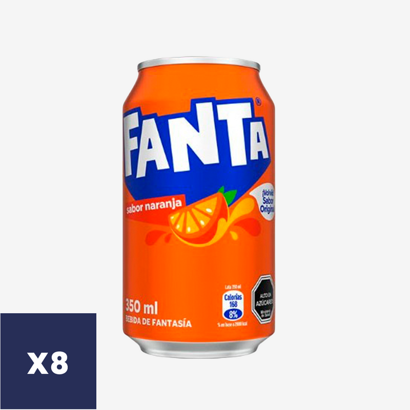 Bebidas Orange Lata Fanta 8 un x 330 ml