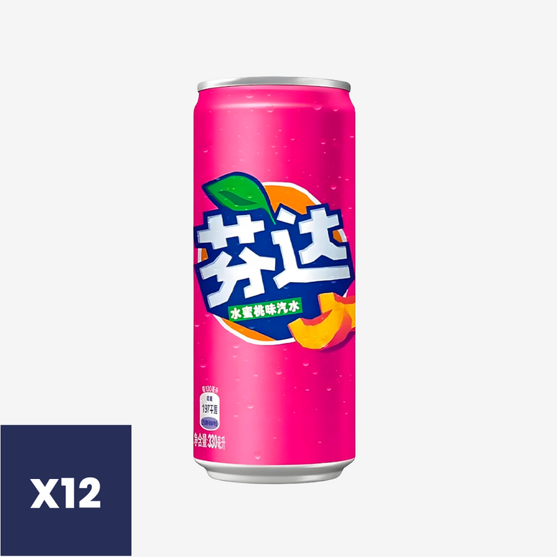 Bebida White Peach Lata Fanta 12 x 330 ml