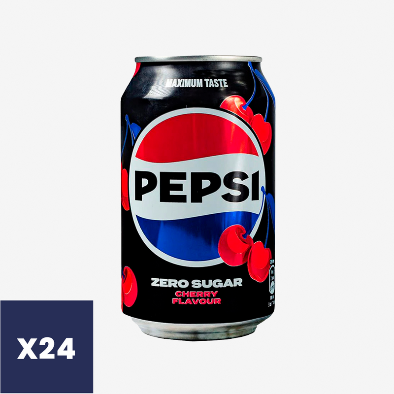 Bebida Max Cherry Zero Azúcar Lata Pepsi 24 x 330 ml