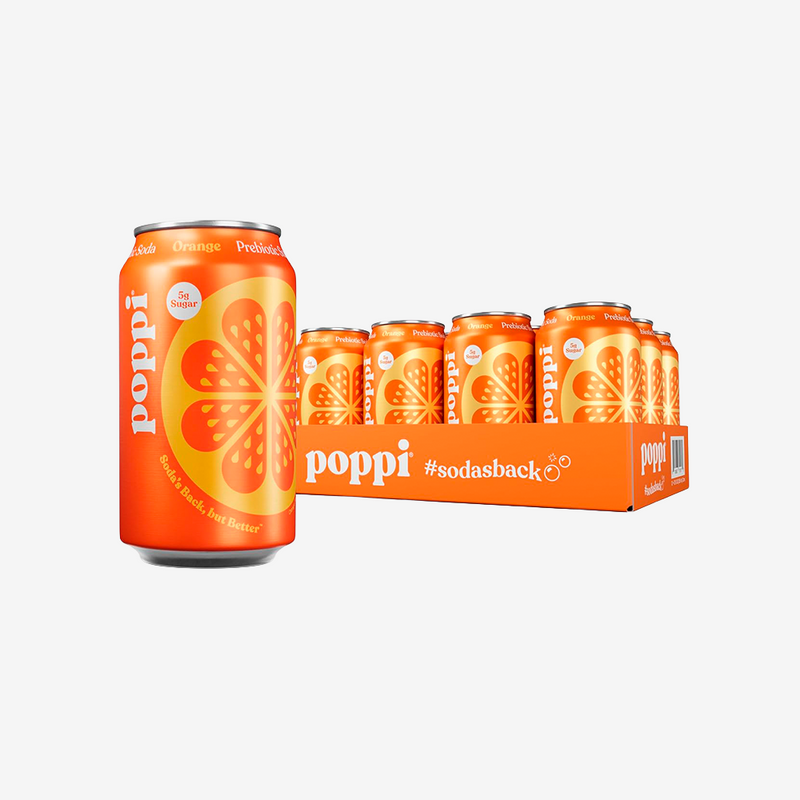 Bebida Prebiotic Orange Lata Poppi 12 x 355 ml