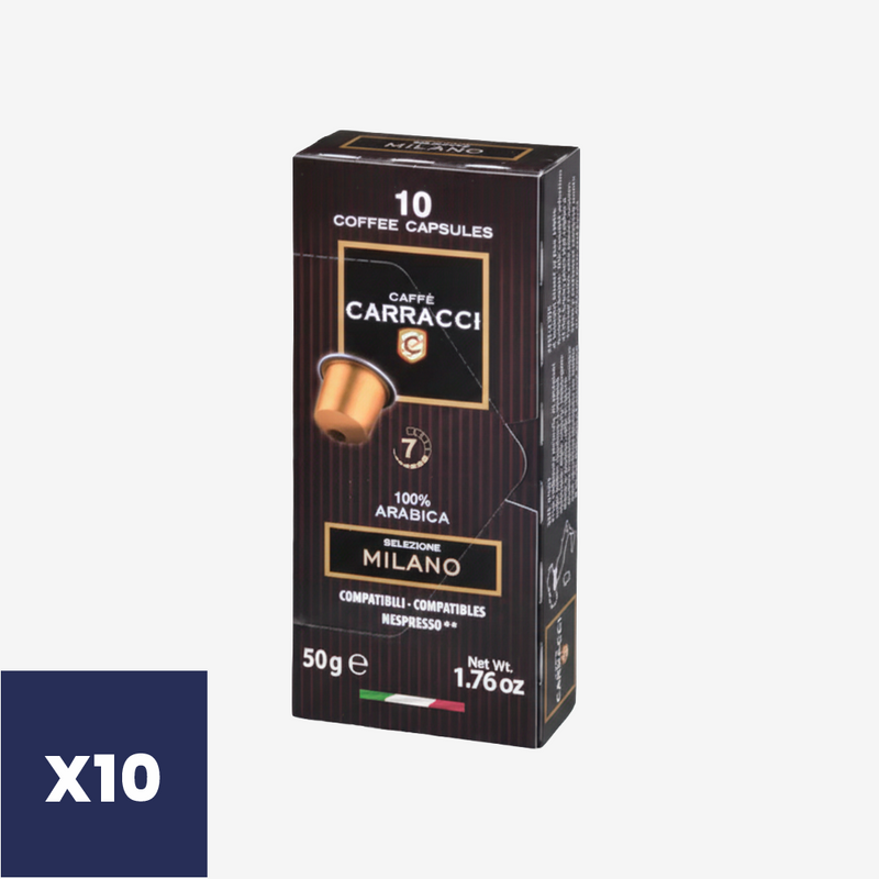Cápsulas de Café Milano para Nespresso Carracci 10 x 50 g