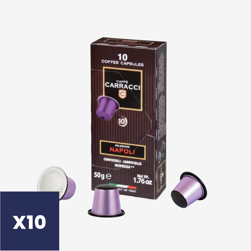 Cápsulas de Café Napoli para Nespresso Carracci 10 x 50 g
