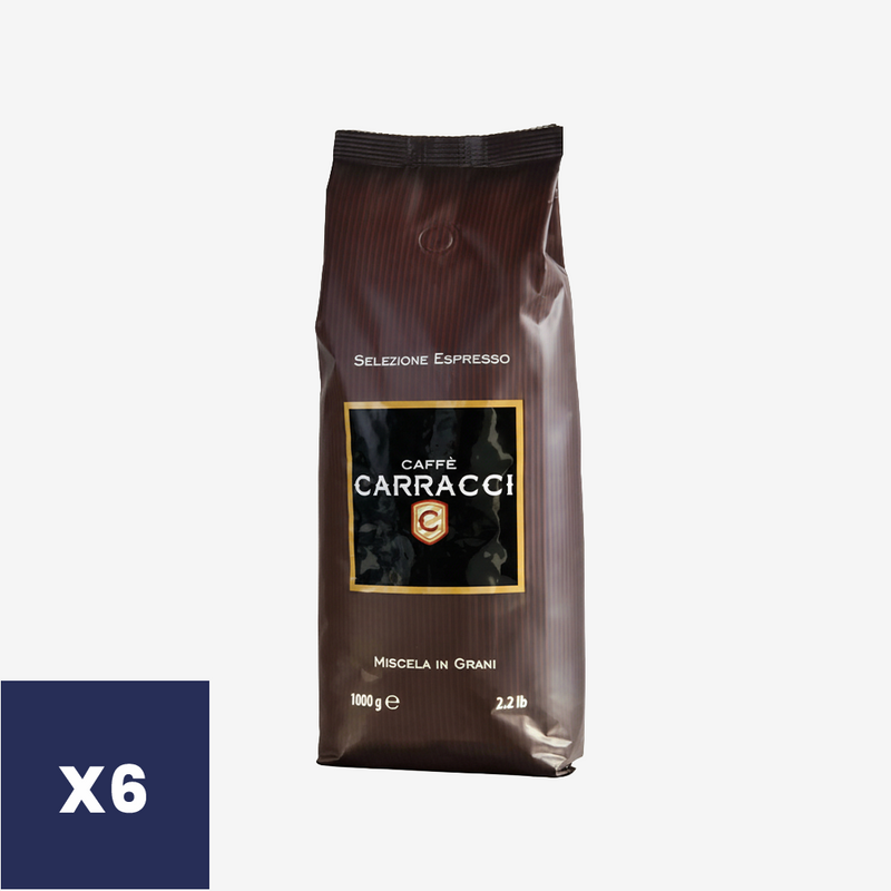 Café Napoli Grano Entero Carracci 6 x 1 kg