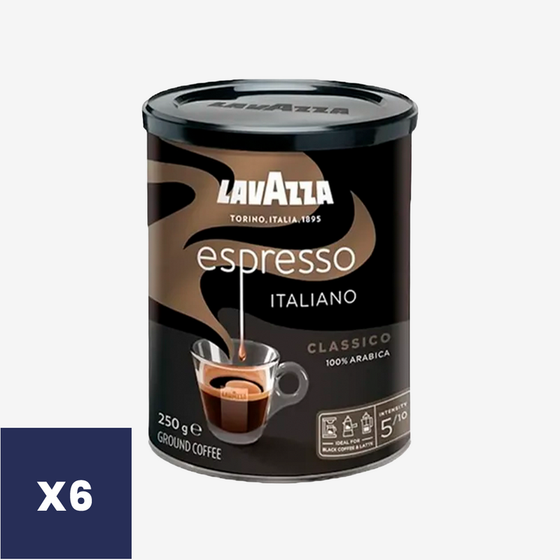 Café Espresso Italiano Molido Lavazza 6 x 250 g
