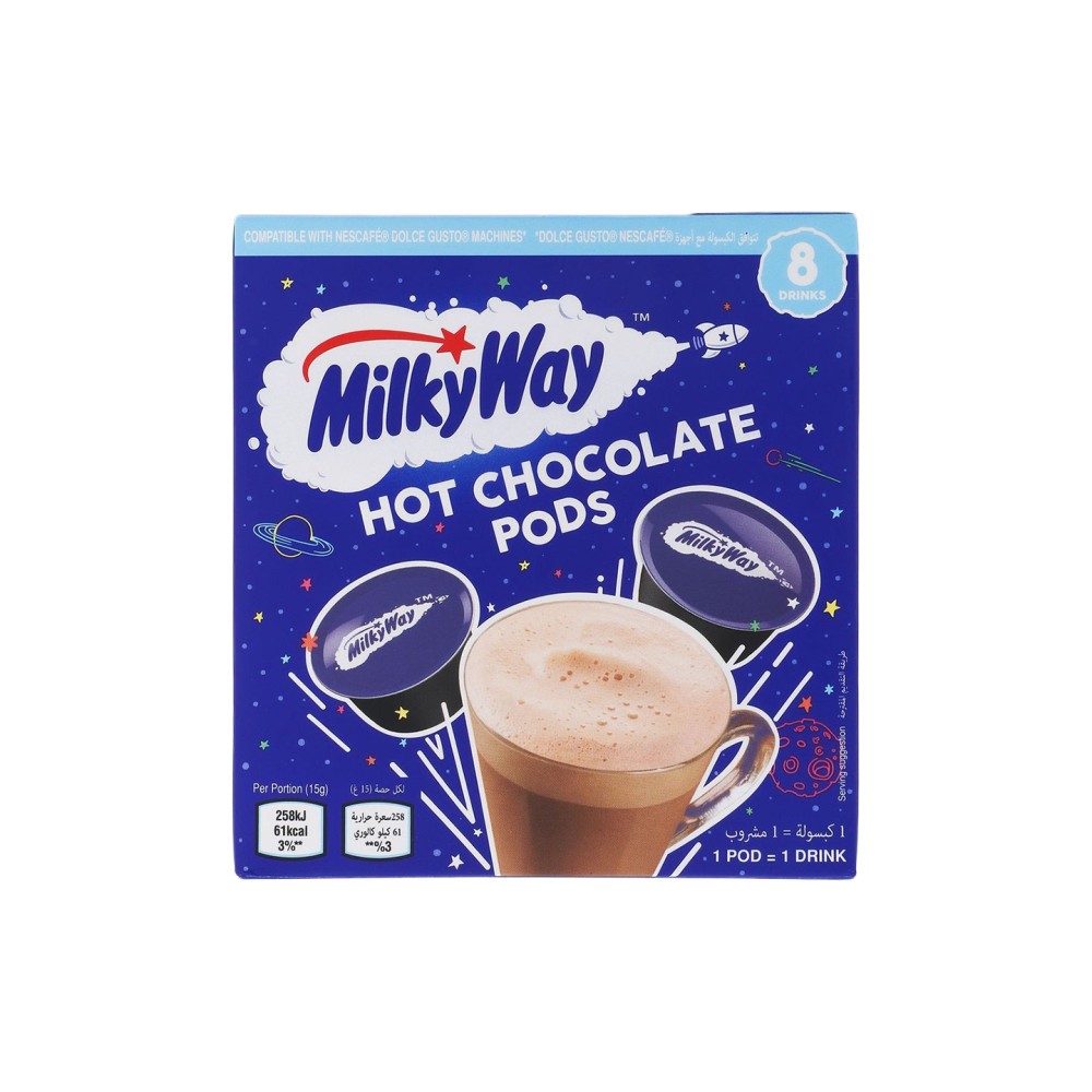 Chocolate Caliente en Cápsulas Milky Way 8 un