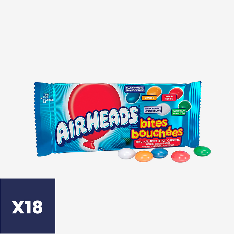 Masticables Fruit Bites Airheads 18 un x 57 g