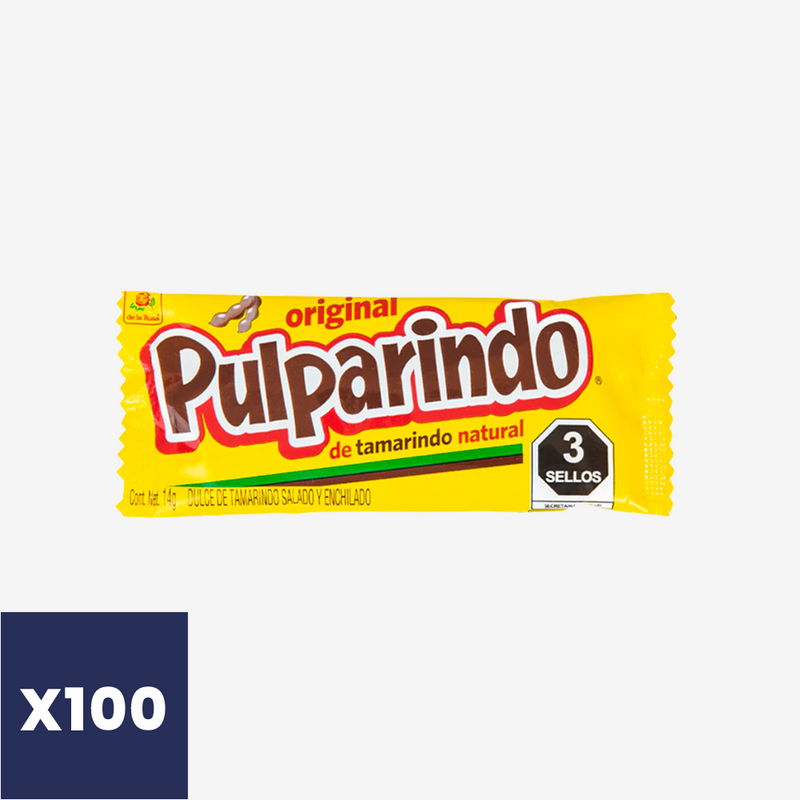 Masticables Tamarindo Enchilado Original Pulparindo 100 un x 14 g