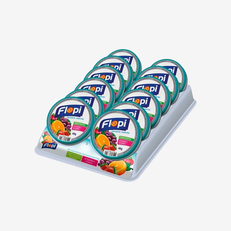 Caramelo sin Azúcar Multifruta Flopi 12 x 40 g