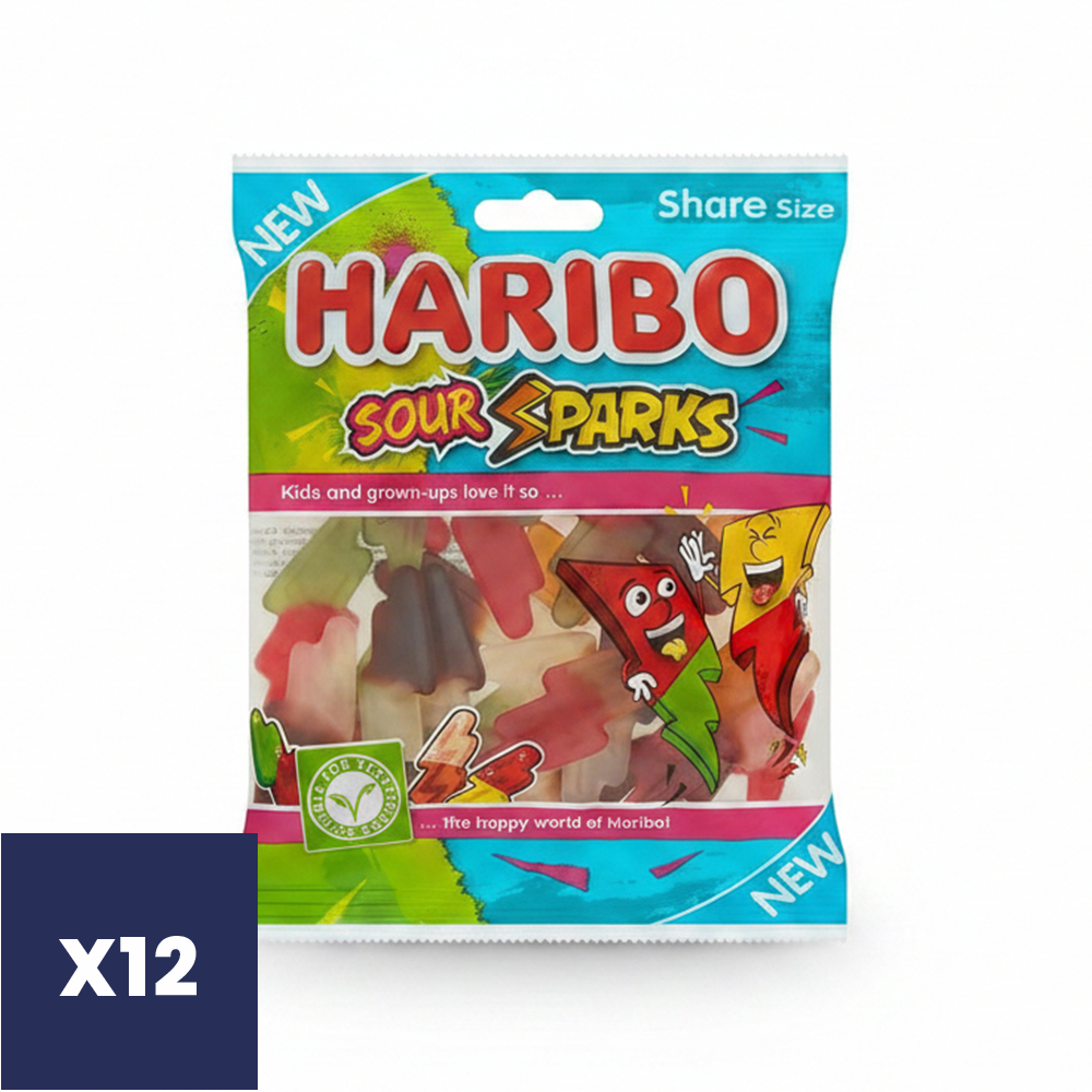 Gomitas Sour Sparks Haribo 12 x 140 g
