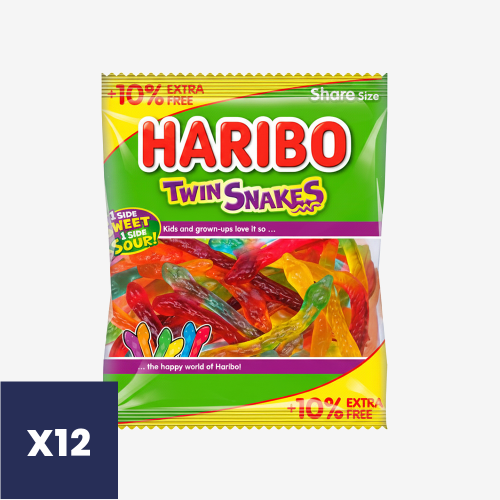 Gomitas Twin Snakes Share Haribo 12 x 154 g