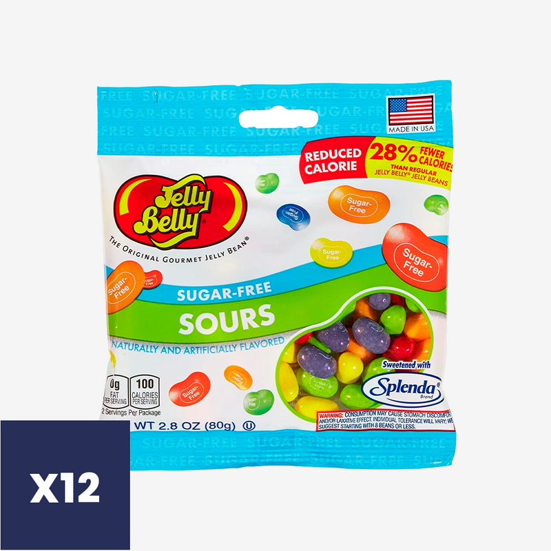 Masticables Ácidos sin Azúcar Jelly Belly 12 x 80 g
