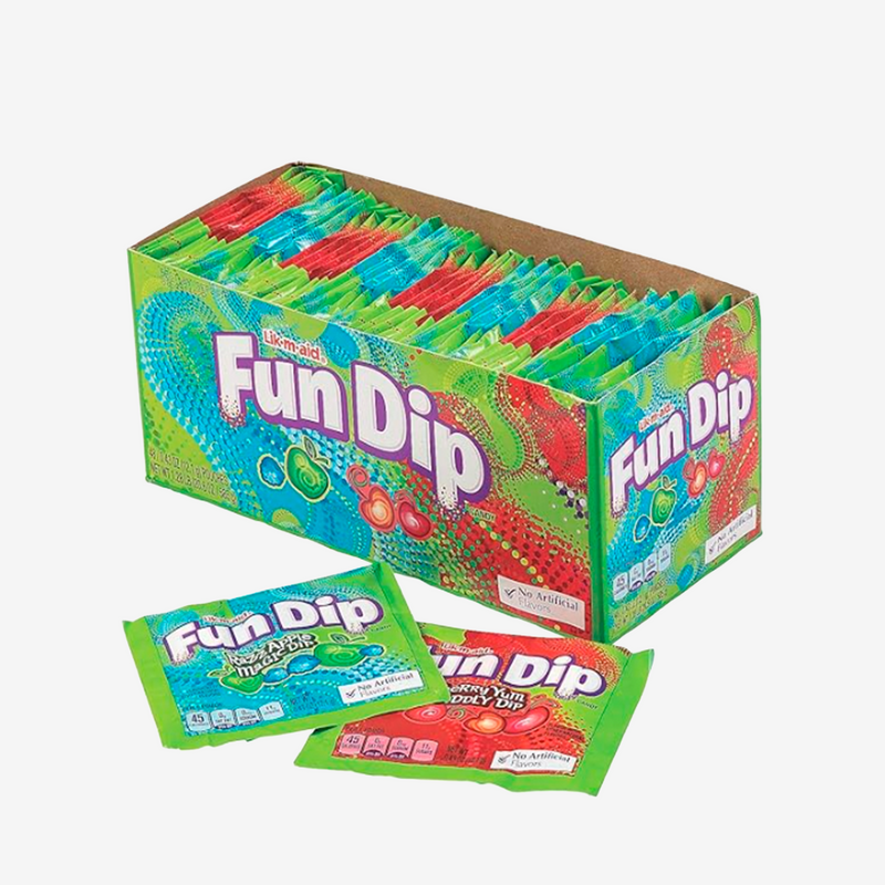 Caramelo Fun Dip Manzana Cereza Lik-m-aid 48 x 12.1 g