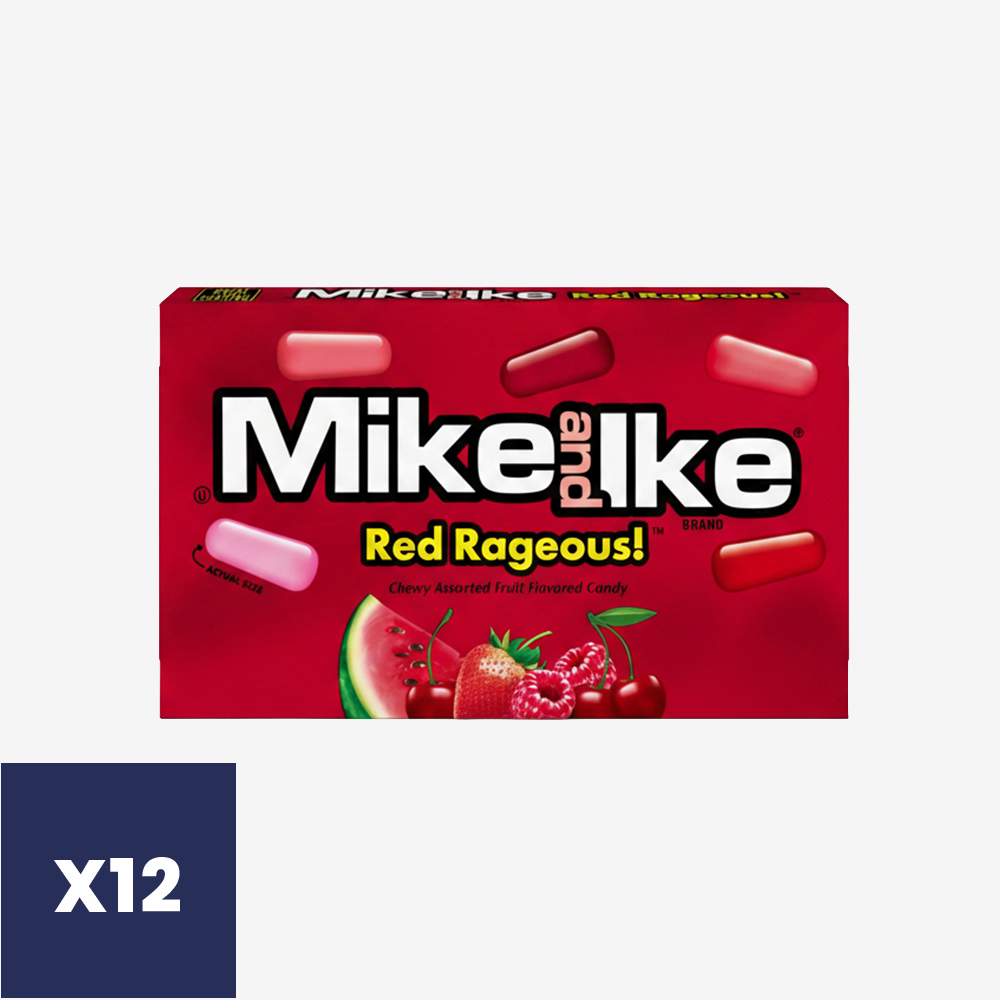 Masticables Red Rageous Mike and Ike 12 x 120 g