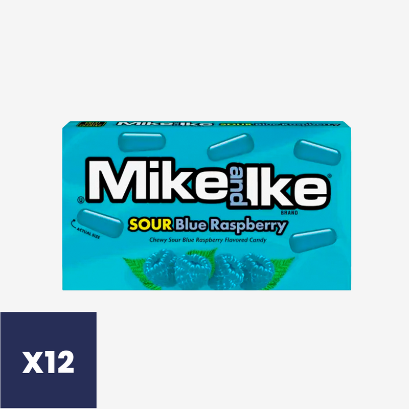 Masticables Sour Blue Raspberry Mike and Ike 12 x 120 g