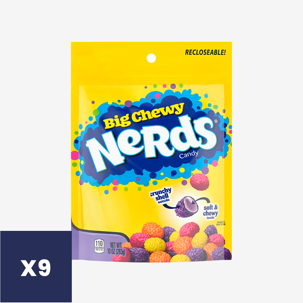 Masticables Big Chewy Nerds 9 x 170 g