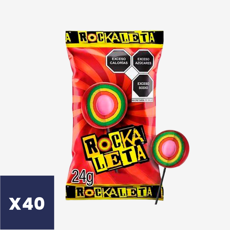 Chupetes Rockaleta 40 un x 24 g