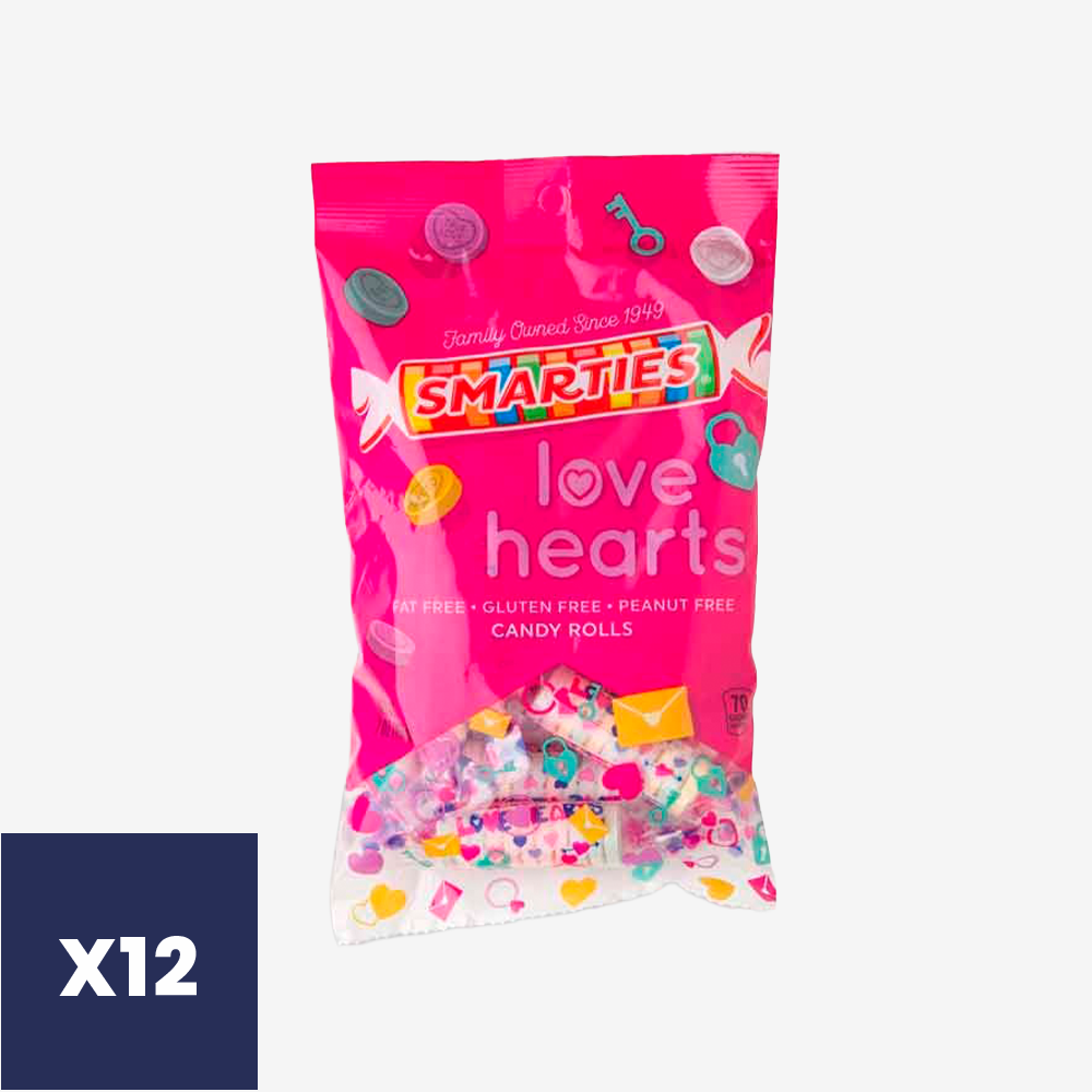 Caramelos Love Hearts Smarties 12 x 198 g