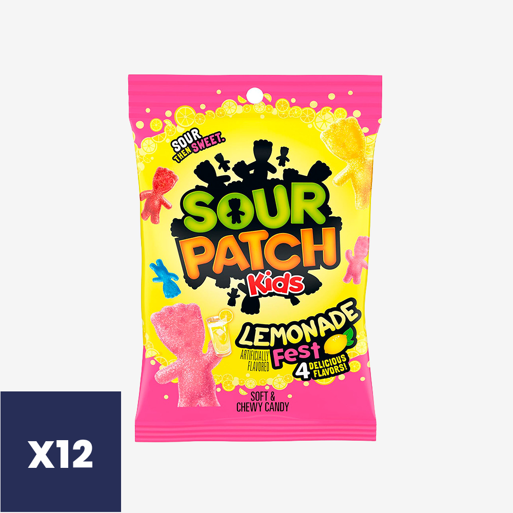 Gomitas Peg Lemonade Sour Patch Kids 12 x 102 g