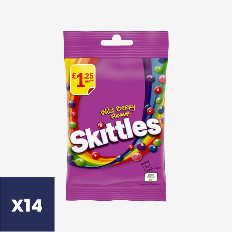 Masticables Wild Berry Skittles 14 x 109 g