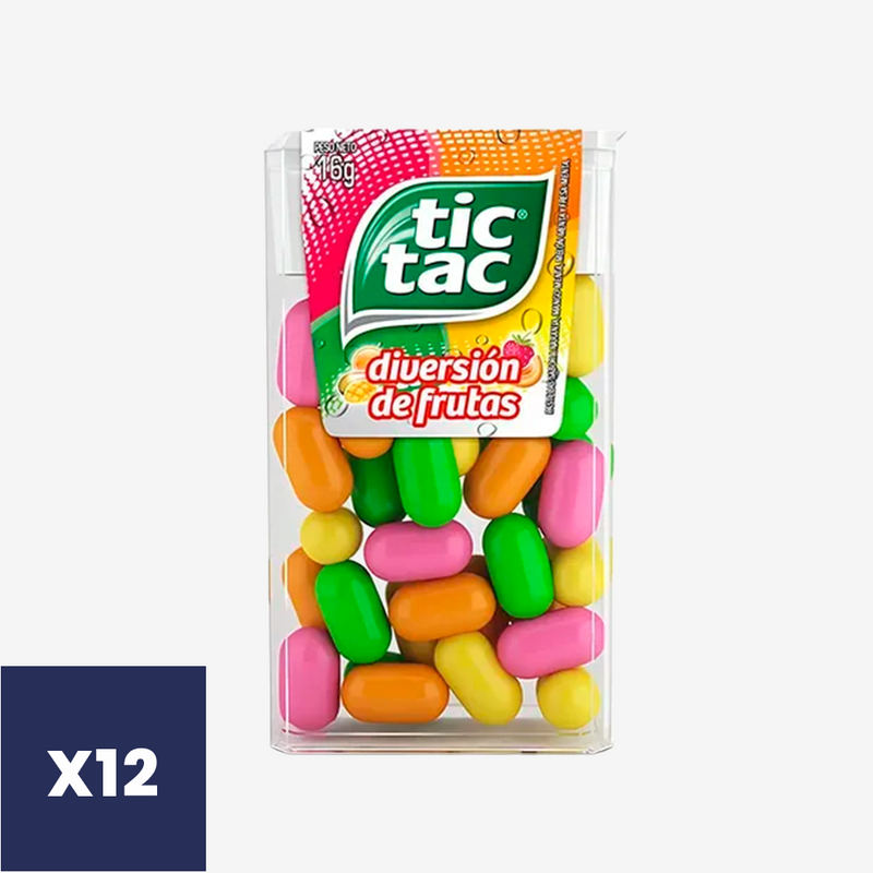 Caramelo Diversión de Frutas Tic Tac 12 un x 49 g