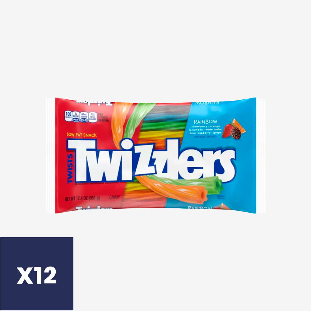 Masticables Twists Rainbow Twizzlers 12 x 351 g