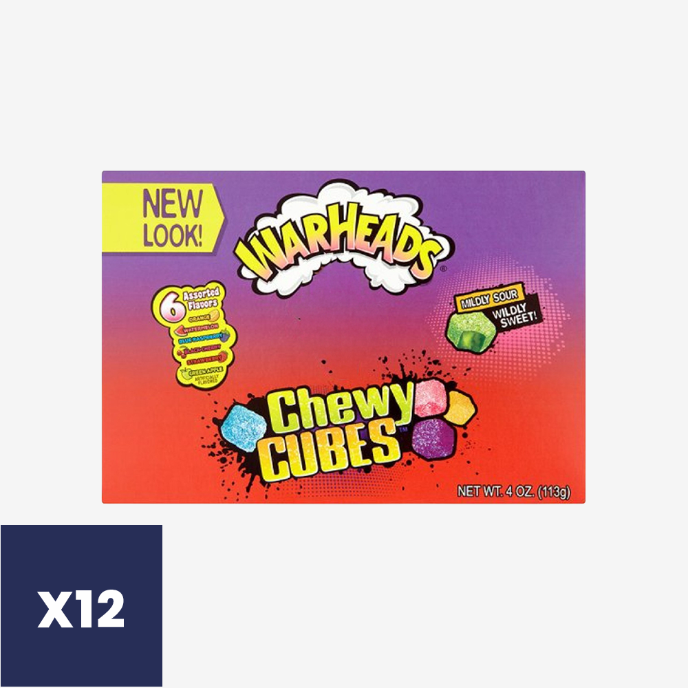 Masticables Chewy Cubes Warheads 12 x 113 g
