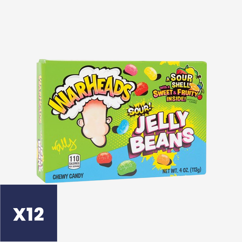 Masticables Sour Jelly Beans Warheads 12 x 113 g