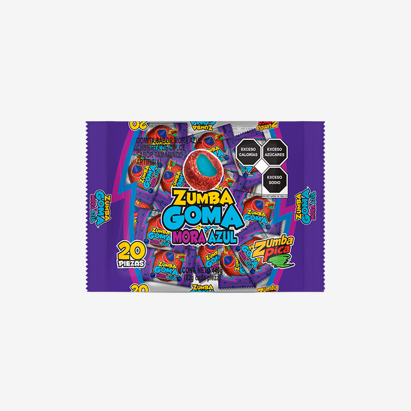 Gomitas Goma Mora Azul Zumba 20 x 22 g