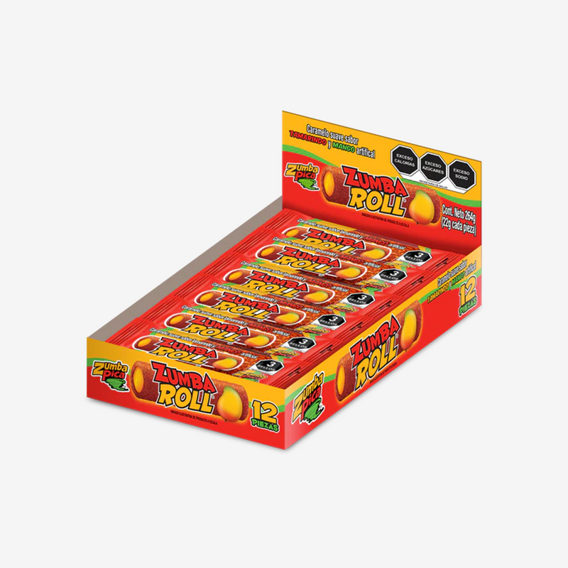 Masticable Roll Mango Tamarindo Zumba Pica 12 x 20 g