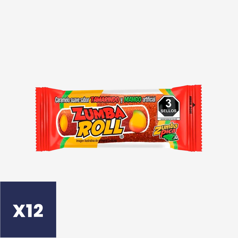 Masticable Roll Mango Zumba 12 x 20 g