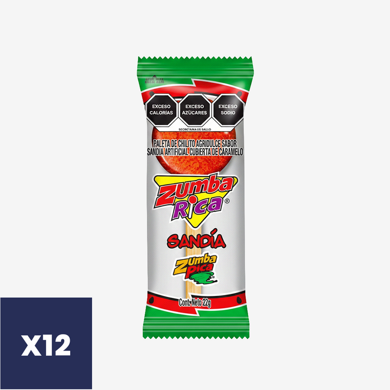 Paleta Rica Sandía Zumba 12 x 22 g
