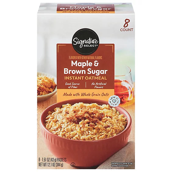 Avena Instantánea Maple Azúcar Rubia Signature Select 8 un