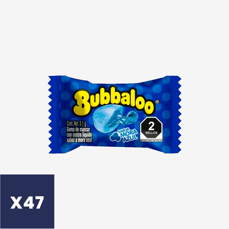 Chicles Mora Azul Bubbaloo 47 un x 5 g