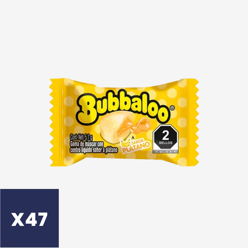 Chicles Plátano Bubbaloo 47 un x 5 g