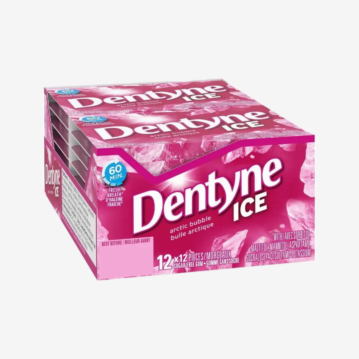 Chicles Ice sin Azúcar Arctic Dentyne 12 pack x 12 un