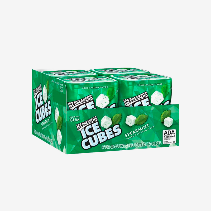 Chicles Ice Cubes sin Azúcar Hierbabuena Ice Breakers 4 un x 92 g