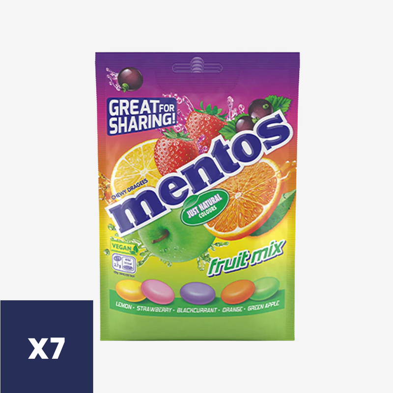 Masticables Mix Frutas Mentos 7 x 140 g